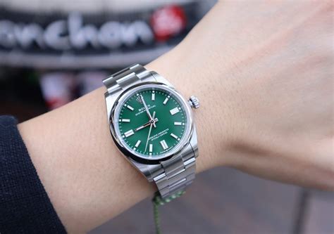 rolex op 36 green